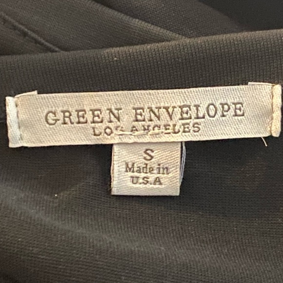 Green Envelope Los Angeles Front Knotted Long Sleeve Blouse Sz S - Picture 6 of 6